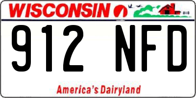 WI license plate 912NFD