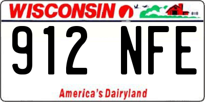 WI license plate 912NFE