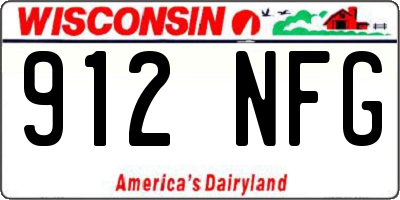 WI license plate 912NFG