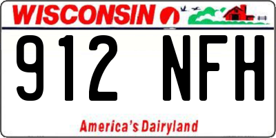 WI license plate 912NFH