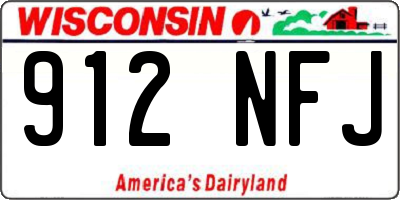 WI license plate 912NFJ