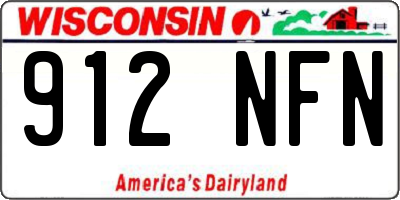 WI license plate 912NFN