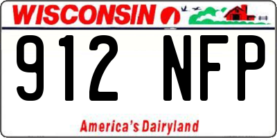 WI license plate 912NFP