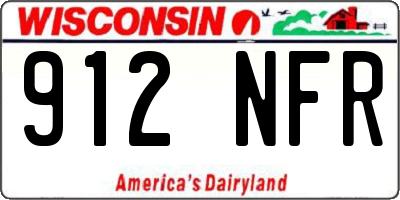 WI license plate 912NFR