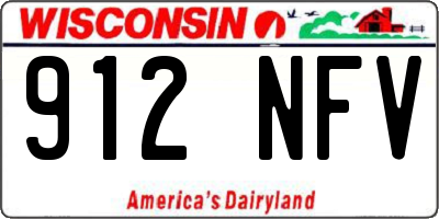 WI license plate 912NFV