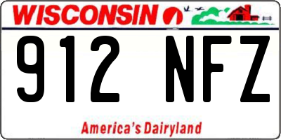 WI license plate 912NFZ