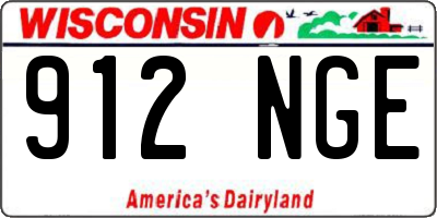 WI license plate 912NGE