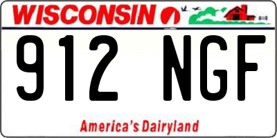 WI license plate 912NGF