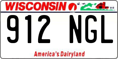 WI license plate 912NGL
