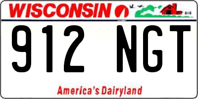 WI license plate 912NGT