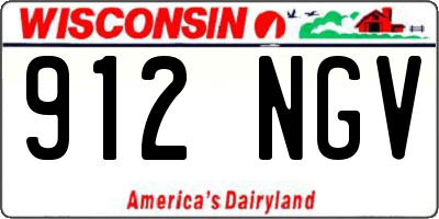 WI license plate 912NGV