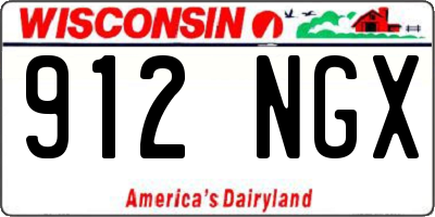 WI license plate 912NGX