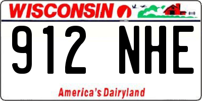 WI license plate 912NHE