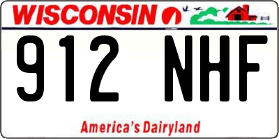 WI license plate 912NHF