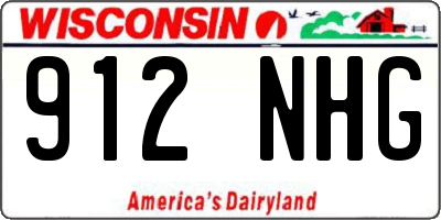 WI license plate 912NHG