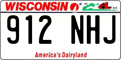 WI license plate 912NHJ