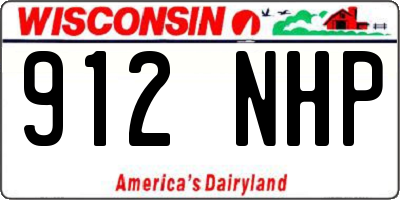 WI license plate 912NHP