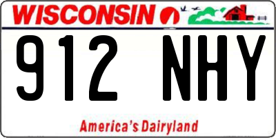 WI license plate 912NHY