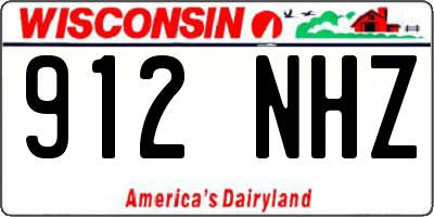 WI license plate 912NHZ