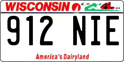 WI license plate 912NIE
