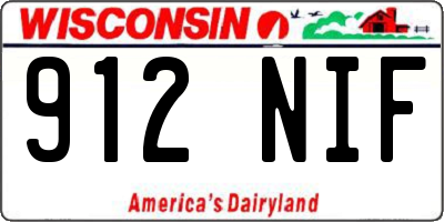 WI license plate 912NIF