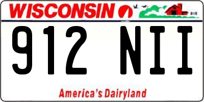 WI license plate 912NII