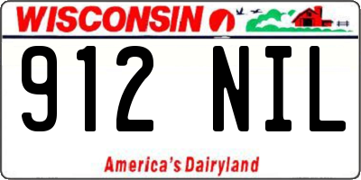 WI license plate 912NIL
