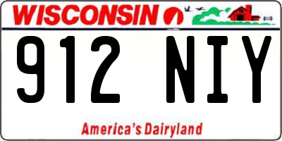 WI license plate 912NIY
