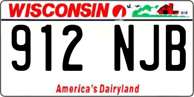 WI license plate 912NJB
