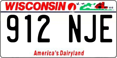 WI license plate 912NJE