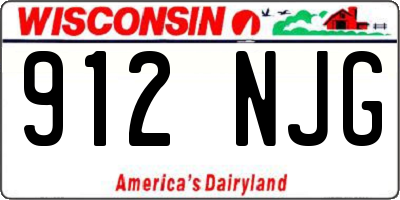 WI license plate 912NJG