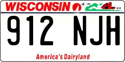 WI license plate 912NJH