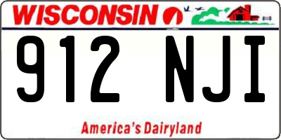 WI license plate 912NJI