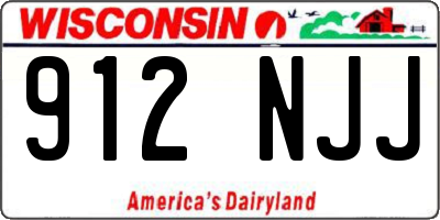 WI license plate 912NJJ
