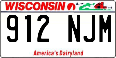 WI license plate 912NJM