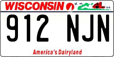 WI license plate 912NJN