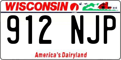 WI license plate 912NJP