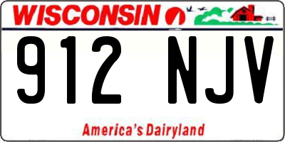 WI license plate 912NJV