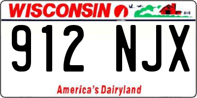 WI license plate 912NJX
