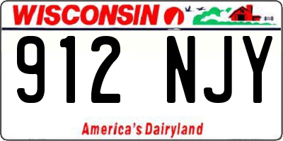 WI license plate 912NJY