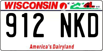 WI license plate 912NKD