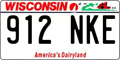 WI license plate 912NKE