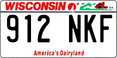 WI license plate 912NKF