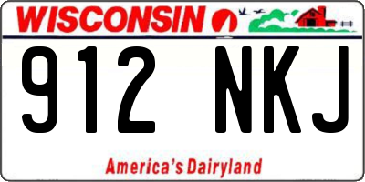 WI license plate 912NKJ