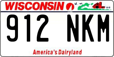 WI license plate 912NKM