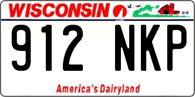 WI license plate 912NKP