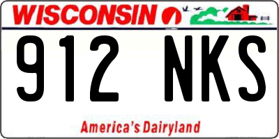 WI license plate 912NKS