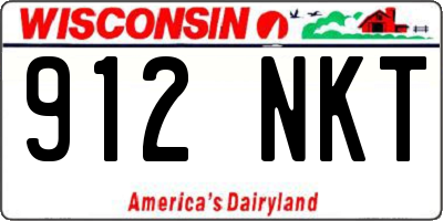 WI license plate 912NKT