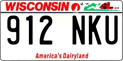 WI license plate 912NKU