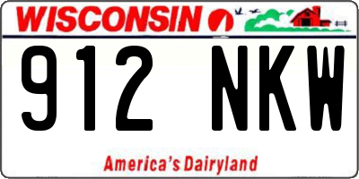 WI license plate 912NKW